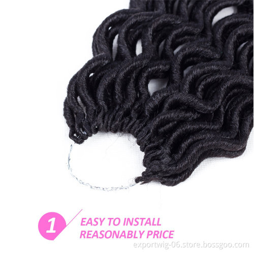 Wholesale faux locs crochet hair extensions synthetic locs dreads crochet ombre braiding hair dreadlock curly soft faux locs